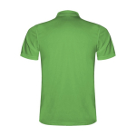 Polo technique pour enfants en tricot piqué polyester  150 g/m² Roly couleur vert pomme deuxième vue arrière