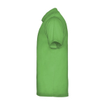 Polo technique pour enfants en tricot piqué polyester  150 g/m² Roly couleur vert pomme vue latérale