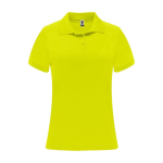 Polo technique en tricot piqué polyester 150 g/m² pour femme Roly couleur jaune fluorescent