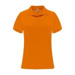 Polo technique en tricot piqué polyester 150 g/m² pour femme Roly couleur orange fluorescent
