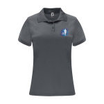 Polo technique en tricot piqué polyester 150 g/m² pour femme Roly vue impression sérigraphique