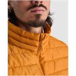 Gilet sans manche en polyester effet duvet pour homme 290 g/m² Roly couleur jaune foncé vue détail 1
