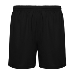 Short de sport personnalisable 100% polyester unisexe 140 g/m² Roly couleur noir