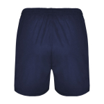 Short de sport personnalisable 100% polyester unisexe 140 g/m² Roly couleur bleu marine deuxième vue arrière