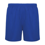 Short de sport promotionnel 100% polyester pour enfants 140 g/m² Roly couleur bleu roi