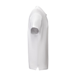 Polo 100% coton biologique en tricot piqué pour homme 210 g/m² Roly couleur blanc deuxième vue latérale