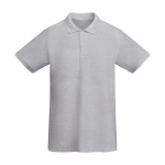 Polo 100% coton biologique en tricot piqué pour homme 210 g/m² Roly couleur gris clair chiné