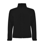 Veste softshell avec logo en polyester 3 couches unisexe 300 g/m² Roly couleur noir