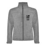Veste softshell avec logo en polyester 3 couches unisexe 300 g/m² Roly avec zone d'impression