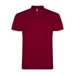 Polo homme en coton en tricot piqué à manches courtes 200 g/m² Roly couleur bordeaux