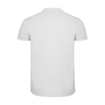 Polo homme en coton en tricot piqué à manches courtes 200 g/m² Roly couleur blanc deuxième vue arrière