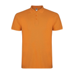 Polo homme en coton en tricot piqué à manches courtes 200 g/m² Roly couleur orange