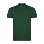 Polo homme en coton en tricot piqué à manches courtes 200 g/m² Roly couleur vert bouteille