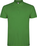 Polo homme en coton en tricot piqué à manches courtes 200 g/m² Roly couleur vert tropical