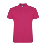 Polo homme en coton en tricot piqué à manches courtes 200 g/m² Roly couleur fuchsia