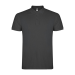 Polo homme en coton en tricot piqué à manches courtes 200 g/m² Roly couleur gris graphite