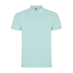 Polo homme en coton en tricot piqué à manches courtes 200 g/m² Roly couleur vert menthe
