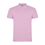 Polo homme en coton en tricot piqué à manches courtes 200 g/m² Roly couleur rose clair 