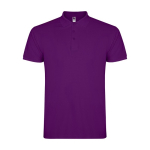 Polo homme en coton en tricot piqué à manches courtes 200 g/m² Roly couleur mauve