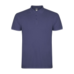 Polo homme en coton en tricot piqué à manches courtes 200 g/m² Roly couleur bleu jean