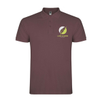 Polo homme en coton en tricot piqué à manches courtes 200 g/m² Roly vue impression sérigraphique
