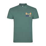 Polo homme en coton en tricot piqué à manches courtes 200 g/m² Roly vue impression sérigraphique