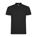 Polo avec logo en tricot piqué 100% coton pour enfants 200 g/m² Roly couleur noir