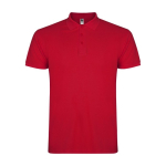 Polo avec logo en tricot piqué 100% coton pour enfants 200 g/m² Roly couleur rouge