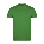 Polo avec logo en tricot piqué 100% coton pour enfants 200 g/m² Roly couleur vert tropical