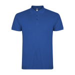 Polo avec logo en tricot piqué 100% coton pour enfants 200 g/m² Roly couleur bleu roi