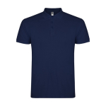 Polo avec logo en tricot piqué 100% coton pour enfants 200 g/m² Roly couleur bleu marine