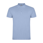 Polo avec logo en tricot piqué 100% coton pour enfants 200 g/m² Roly couleur bleu ciel