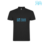 Polo avec logo en tricot piqué 100% coton pour enfants 200 g/m² Roly avec zone d'impression