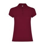 Polo personnalisé en tricot piqué 100% coton pour femme 200 g/m² Roly couleur bordeaux