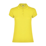 Polo personnalisé en tricot piqué 100% coton pour femme 200 g/m² Roly couleur jaune