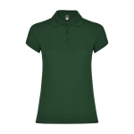 Polo personnalisé en tricot piqué 100% coton pour femme 200 g/m² Roly couleur vert bouteille