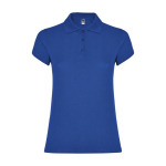 Polo personnalisé en tricot piqué 100% coton pour femme 200 g/m² Roly couleur bleu roi