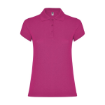 Polo personnalisé en tricot piqué 100% coton pour femme 200 g/m² Roly couleur fuchsia