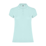 Polo personnalisé en tricot piqué 100% coton pour femme 200 g/m² Roly couleur vert menthe