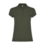Polo personnalisé en tricot piqué 100% coton pour femme 200 g/m² Roly couleur vert foncé