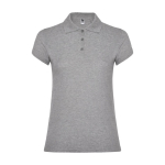 Polo personnalisé en tricot piqué 100% coton pour femme 200 g/m² Roly couleur gris clair chiné