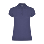 Polo personnalisé en tricot piqué 100% coton pour femme 200 g/m² Roly couleur bleu jean