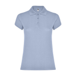 Polo personnalisé en tricot piqué 100% coton pour femme 200 g/m² Roly couleur bleu gris