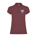 Polo personnalisé en tricot piqué 100% coton pour femme 200 g/m² Roly vue impression sérigraphique