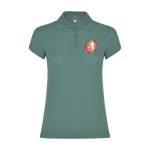 Polo personnalisé en tricot piqué 100% coton pour femme 200 g/m² Roly vue impression sérigraphique