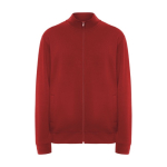 Pull à col roulé floqué en coton et polyester unisexe 280 g/m² Roly couleur rouge