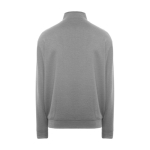 Pull à col roulé floqué en coton et polyester unisexe 280 g/m² Roly couleur gris clair chiné deuxième vue arrière
