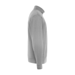 Pull à col roulé floqué en coton et polyester unisexe 280 g/m² Roly couleur gris clair chiné deuxième vue latérale
