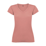 T-shirt pour entreprise en tricot 100% coton pour femme 155 g/m² Roly couleur saumon