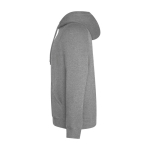 Sweat-shirt fait de 57% de coton biologique unisexe 300 g/m² Roly couleur gris clair chiné vue latérale